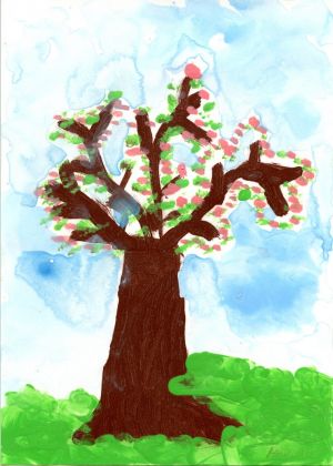 Dobročinný trh obrázků - Kvetoucí strom