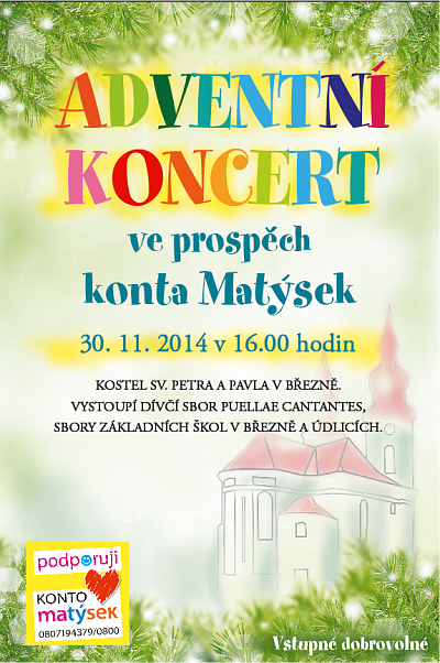 Adventní koncert ve prospěch konta Matýsek