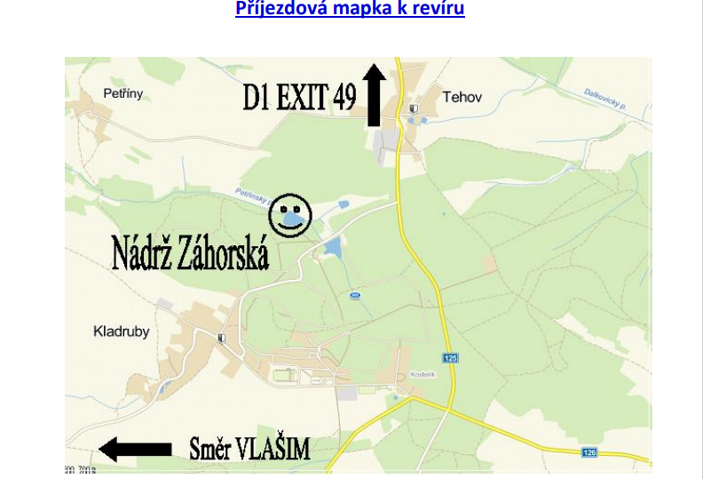 Příjezdová mapa