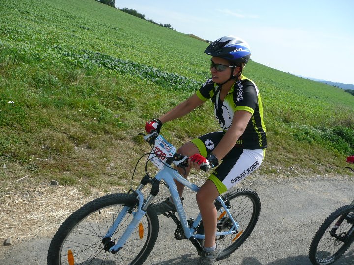 Karolína při závodech MTB handicap