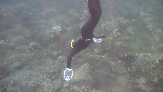 Martin Skoupý při freedivingu