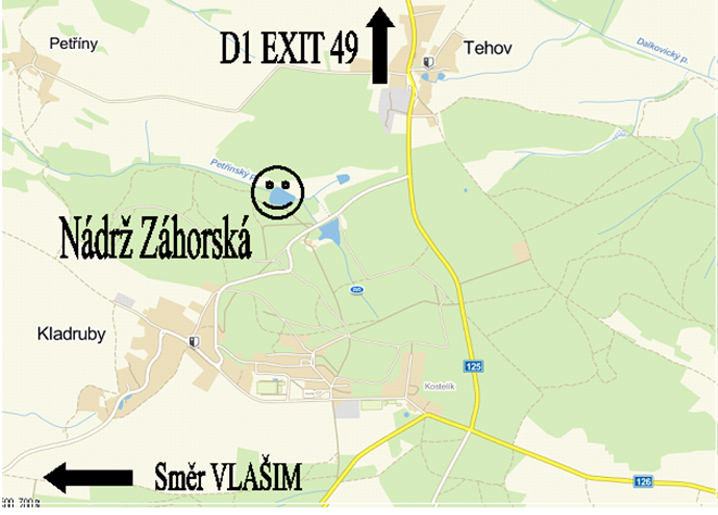 Mapa příjezdu