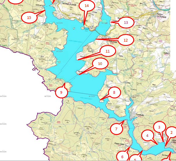 Mapka lovných míst